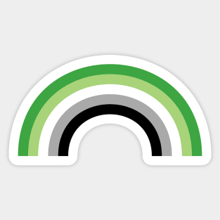 Aromantic Pride Rainbow Sticker